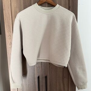 Lululemon lab Textured Grid Cropped Pullover size 6